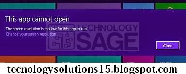 How to fix Resolution too low to run this app, Change your screen